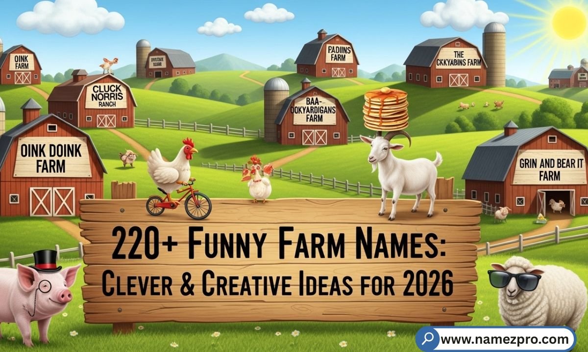 Funny Farm Names: 🌾220+ Clever and Hilarious Ideas for 2026