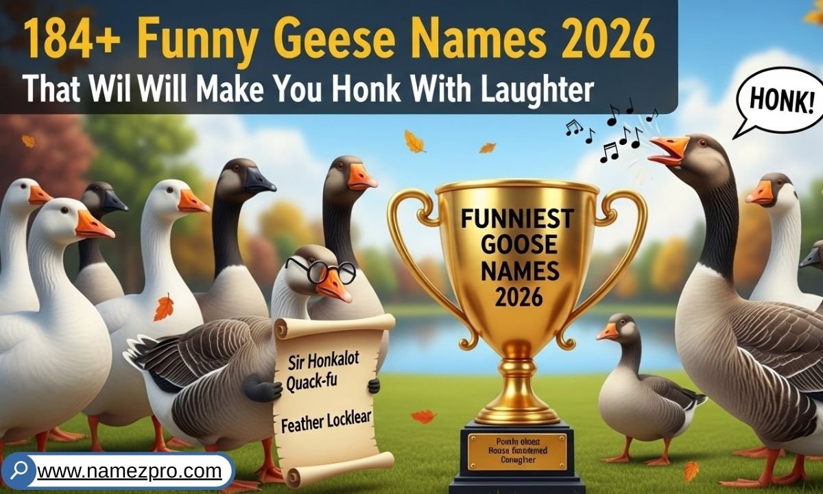 184+ Funny Geese Names 2026 list with hilarious, cool, and unique goose name ideas for pet geese and farm birds