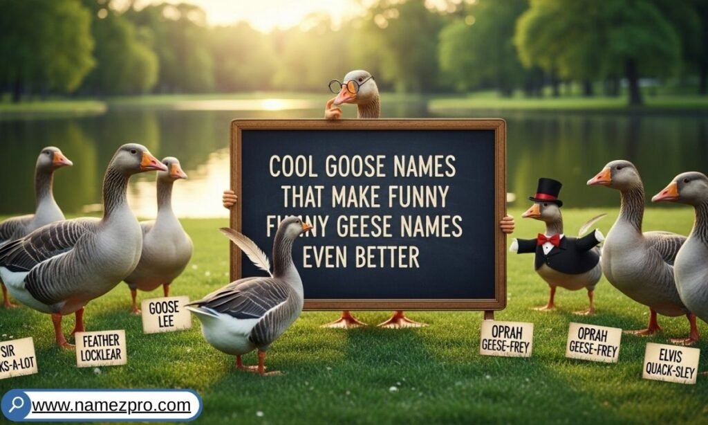 Cool Goose Names list featuring stylish, unique, and hilarious Funny Geese Names for pet geese
