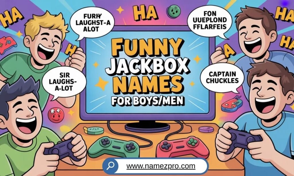 Funny Jackbox Names for boys – clever, cool, and hilarious username ideas for 2026 Jackbox Party Pack and gaming nights.