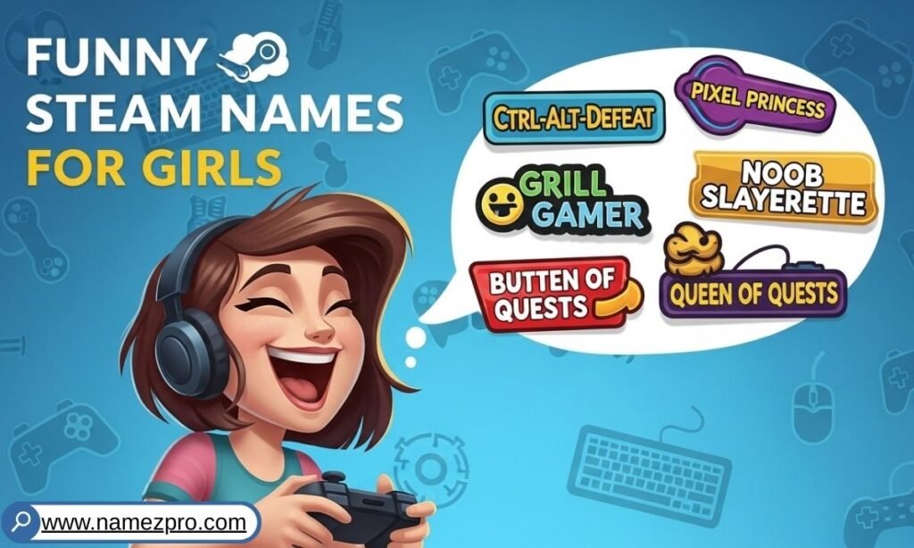 Funny Steam names for girls – cute, cool, savage, and creative gaming username ideas for female gamers 2026
