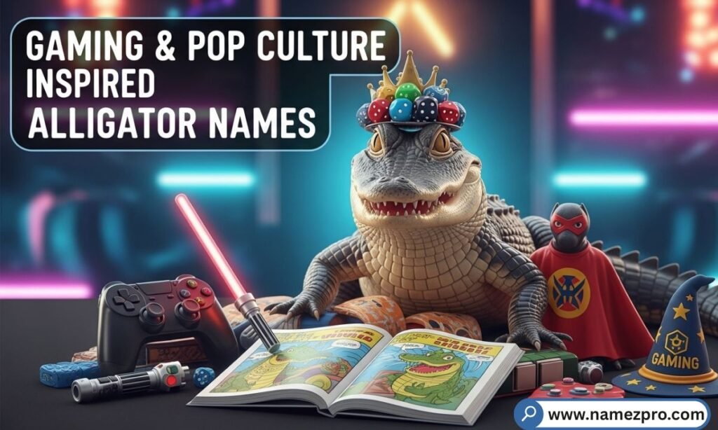 Gaming and pop culture inspired alligator names including cool gator handles, reptile gaming usernames, and funny gator character names 2026
