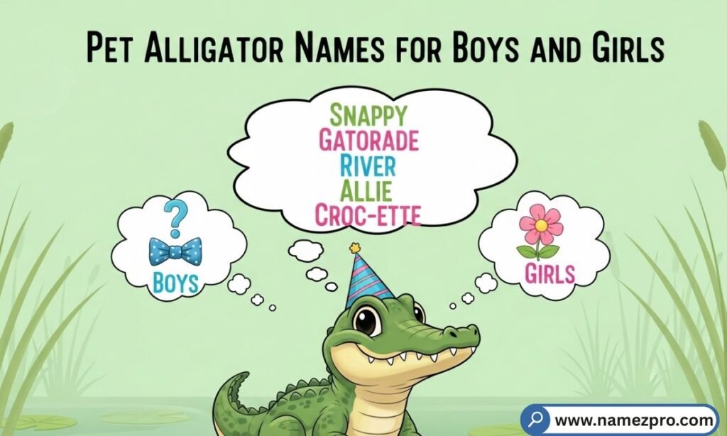 Pet alligator names for boys and girls including funny, cute, and unique gator name ideas for male and female reptiles 2026
