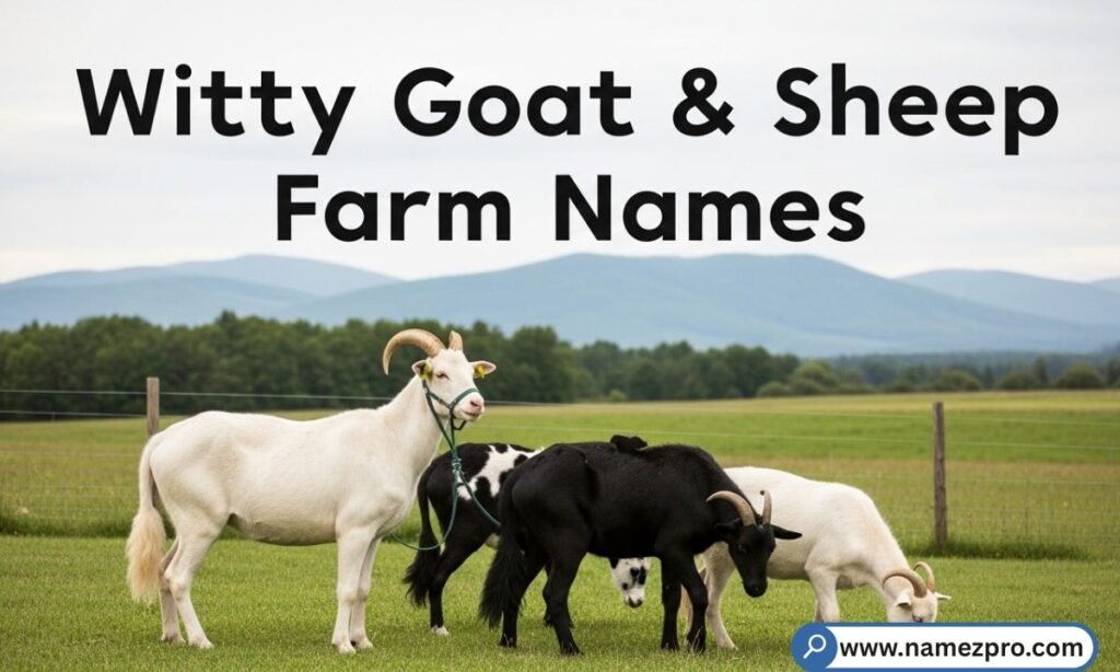 A playful goat jumping on a wooden fence next to a giggle goat grove sign in a lush pasture paradise.