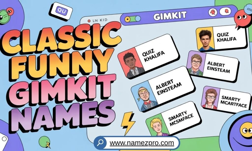classic funny Gimkit names list with hilarious and school-friendly quiz usernames