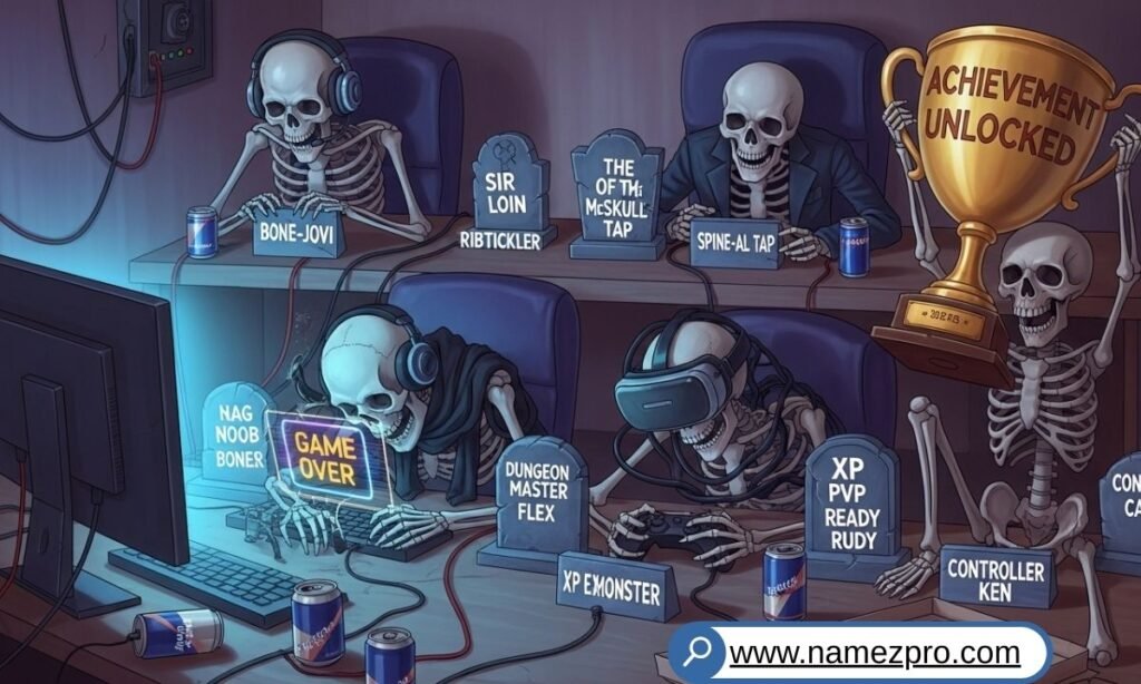 “Funny skeleton names for gaming with creative, hilarious, and memorable skeleton-names for players, clans, and online avatars”