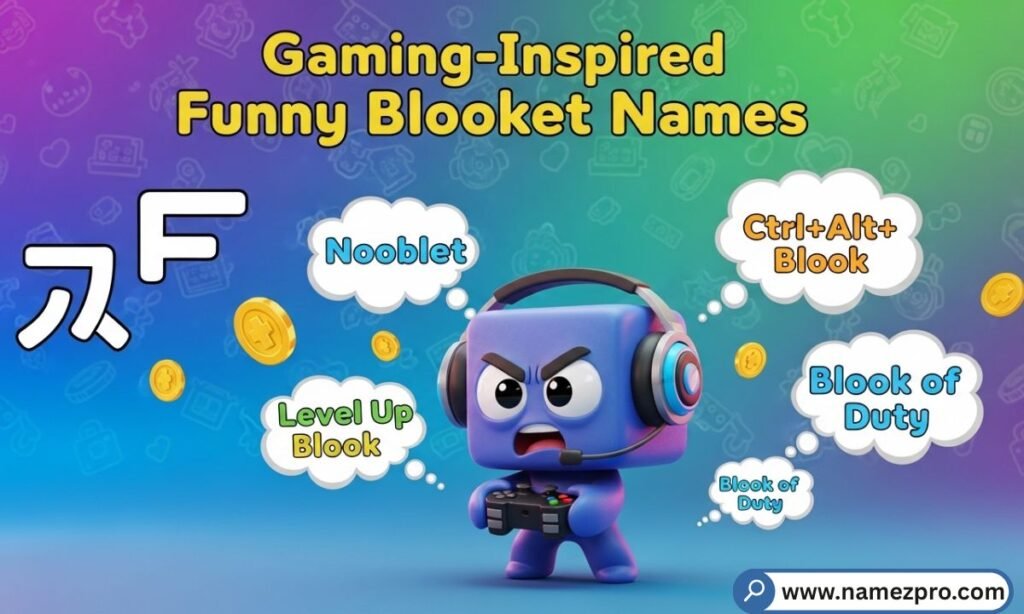 Gaming-Inspired Funny Blooket Names list with clever, safe gamer usernames and meme-friendly team name ideas