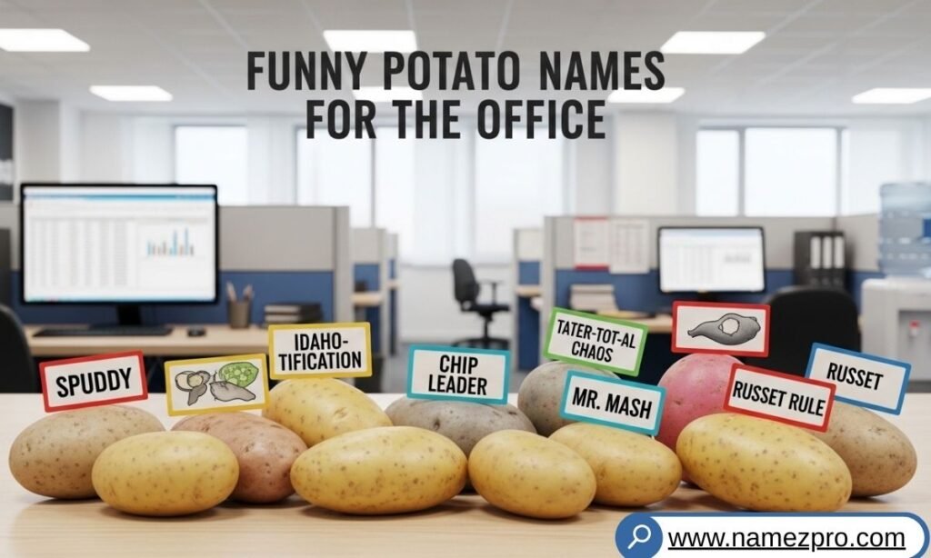 funny potato names for the office with creative spud names for work teams and office groups