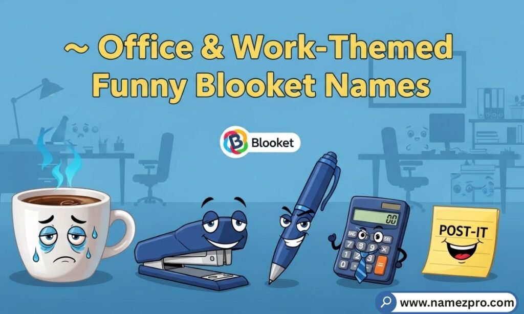 Office & Work-Themed Funny Blooket Names with clever, safe, and professional gamer-style or classroom usernames