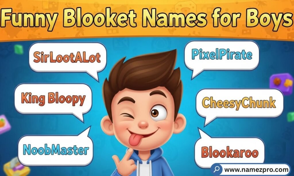 Funny Blooket Names for Boys list with clever, safe, and playful gamer and school-friendly usernames