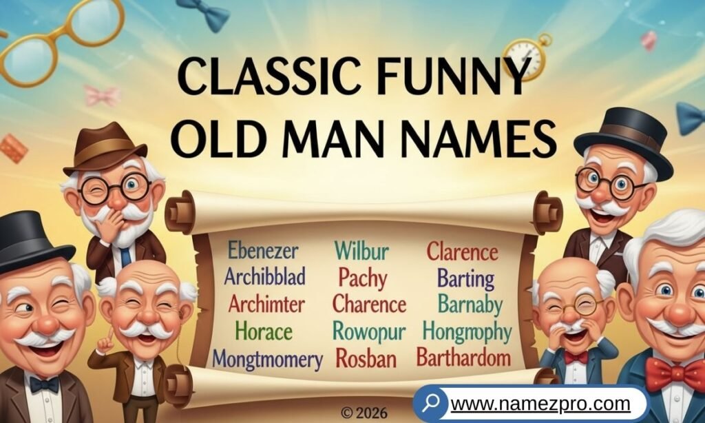 classic funny old man names list with traditional grandpa nicknames and old-school humor