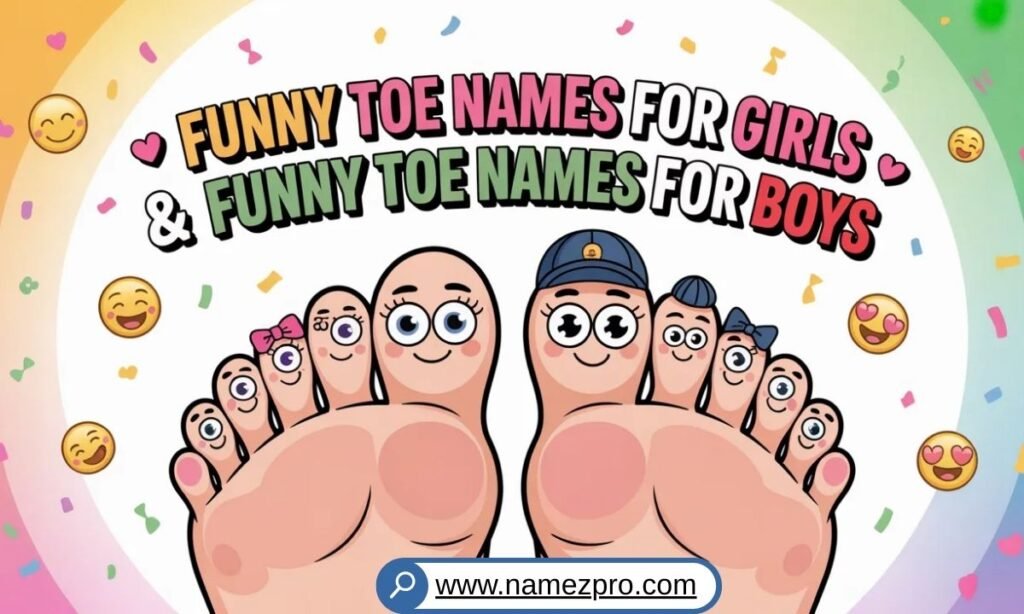 funny toe names for girls and boys featuring cute, silly, and playful nicknames for big toe and pinky toe
