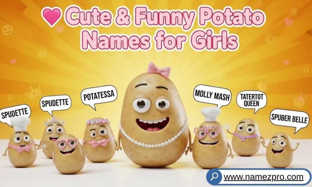 cute and funny potato names for girls including adorable spud names and playful tater nicknames