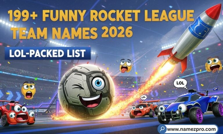 Funny Rocket League team names 2026 list on blogging website – best hilarious RL clan names, esports squad name ideas, gaming team name inspiration