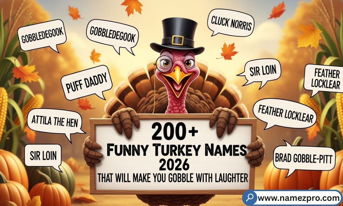 🦃 200+ Funny Turkey Names 2026 That Will Make You Gobble With Laughter 😂