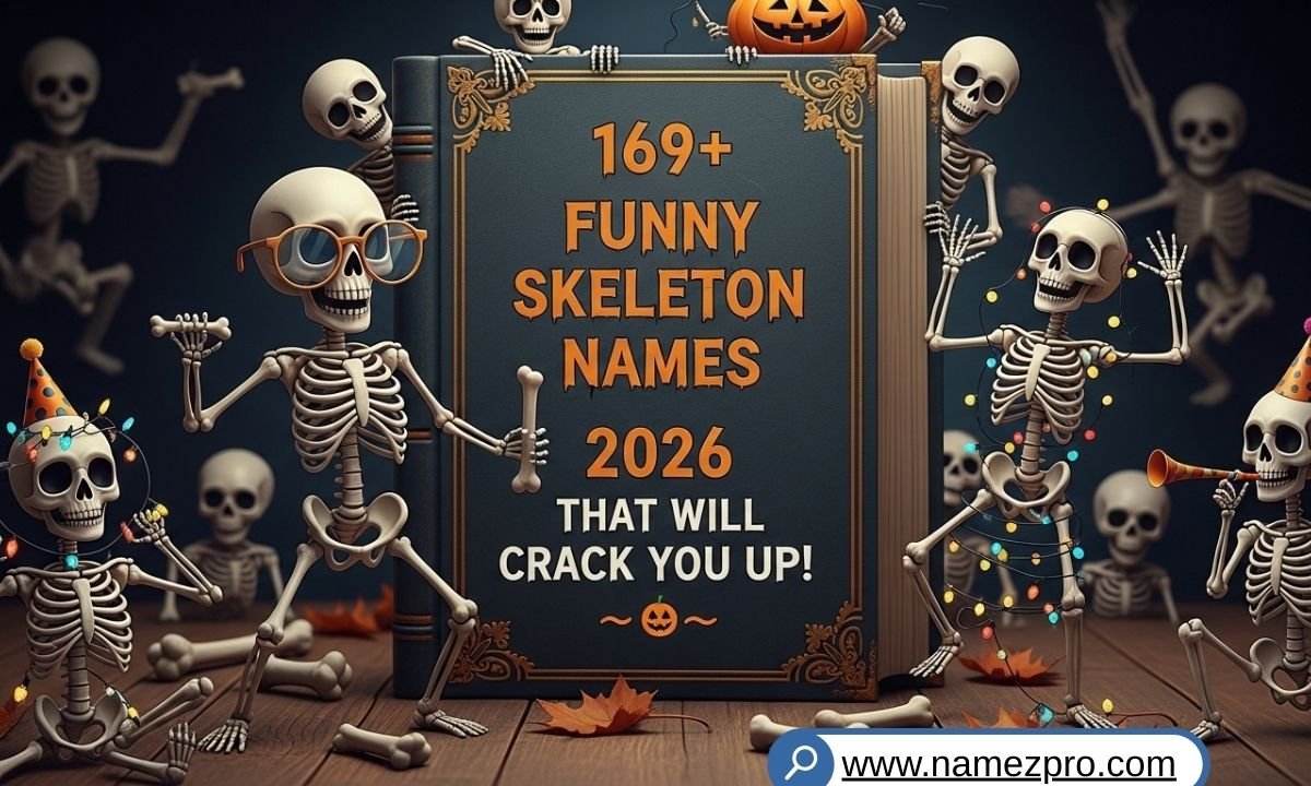 “Funny skeleton names 2026 list with hilarious, cool, and unique skeleton-names for Halloween, gaming, and teams”