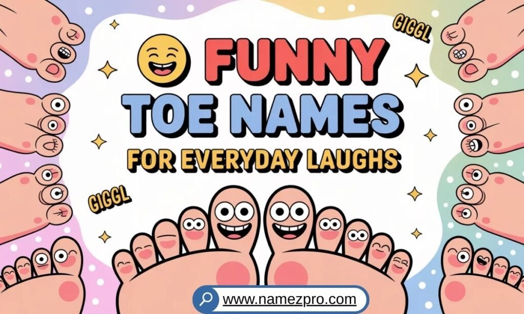 Funny toe names for everyday laughs featuring silly and creative toe nicknames including big toe and pinky toe ideas