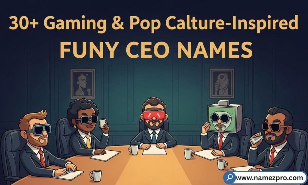 "30+ gaming CEO names 2026 — funny pop culture executive titles for Discord servers, gaming clans & Twitch"
