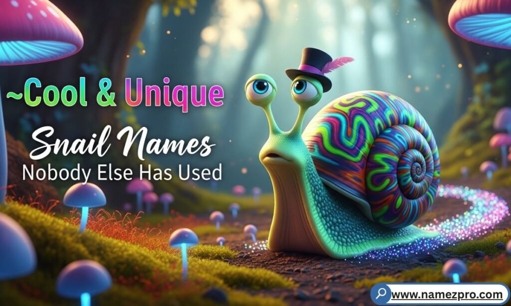 Slow moving garden snail illustration with funny expression