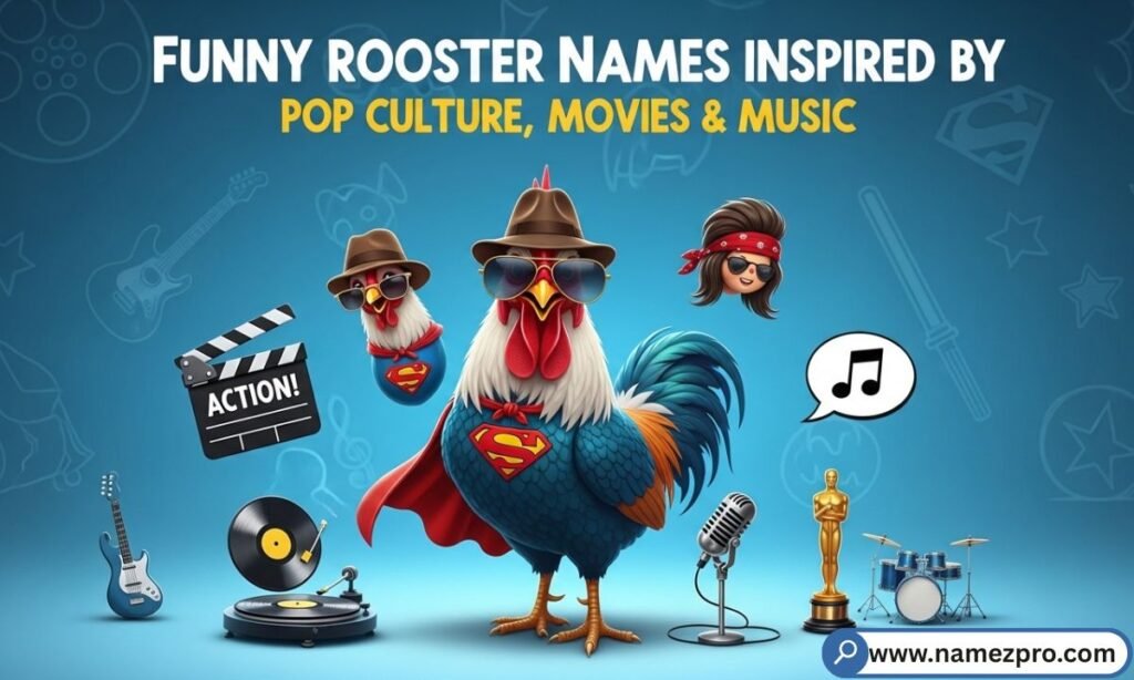 "A rooster strutting confidently on a colorful farm stage with dramatic lighting effects"