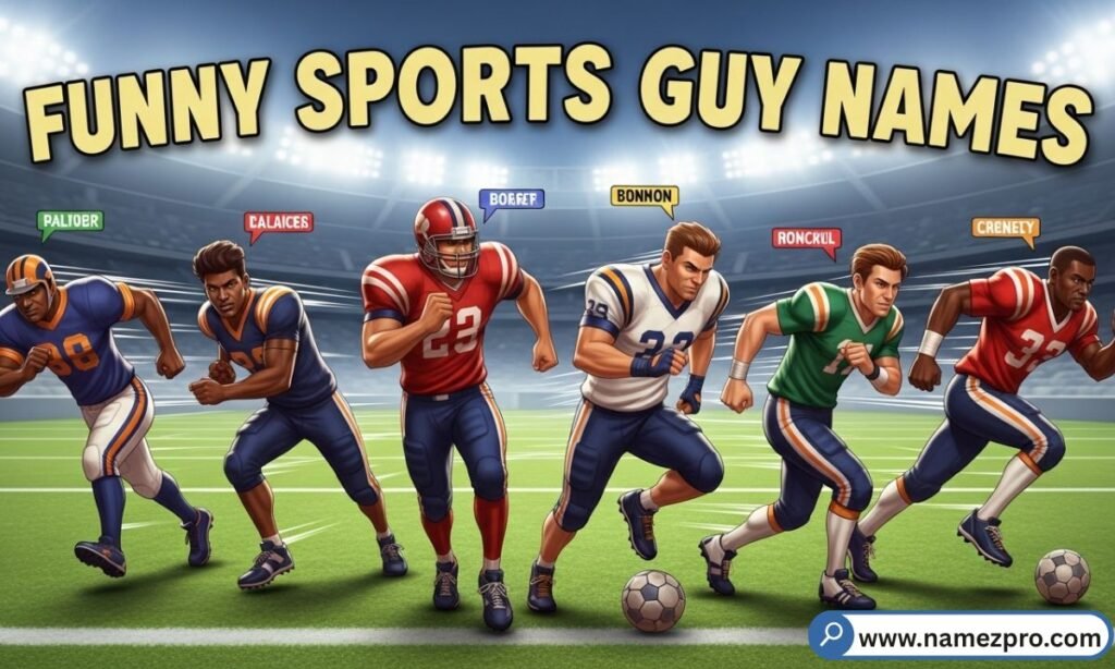 Funny Sports Guy Names – Hilarious, pun-filled, and memorable nicknames for fantasy teams, leagues, and sports groups.