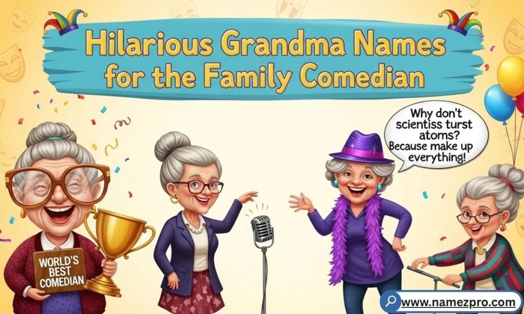 Nicknames for the grandma who loves to joke and entertain