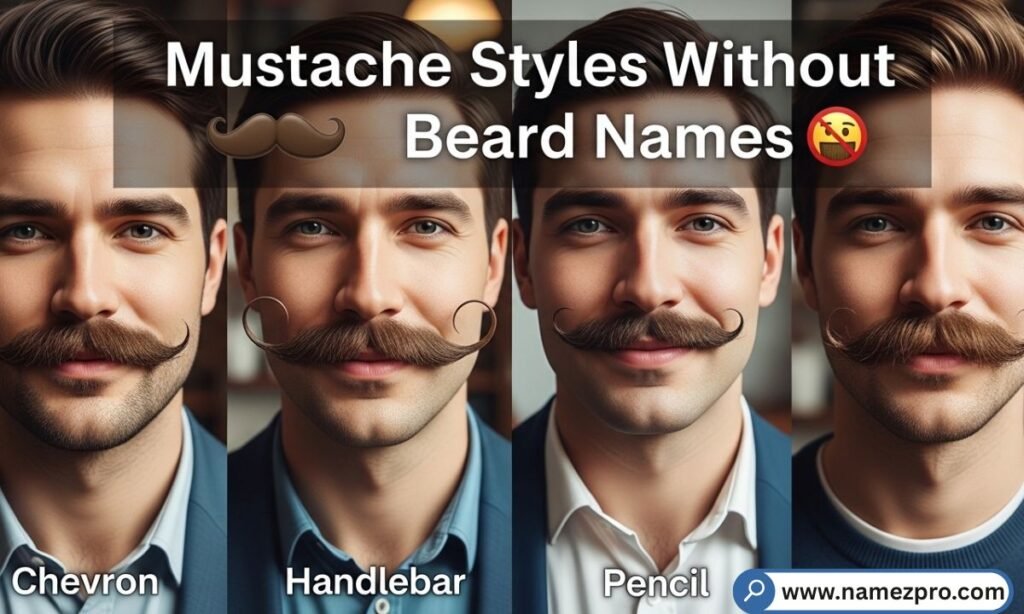 A man sporting a clean-shaven face with a prominent handlebar mustache illustrating funny mustache names for solo styles.