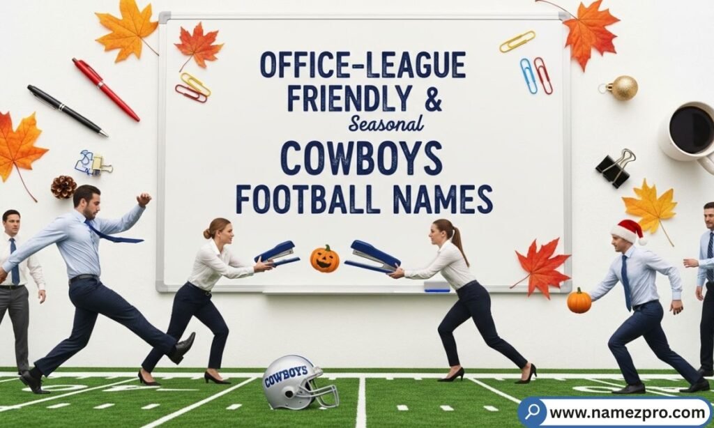 Office-friendly and seasonal Dallas Cowboys fantasy football names 2026 — clean, holiday and workplace-safe team name ideas.