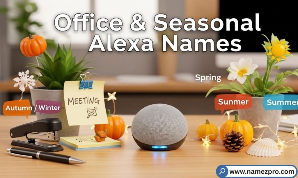 Office and seasonal Alexa Names for workplace and holiday smart speakers