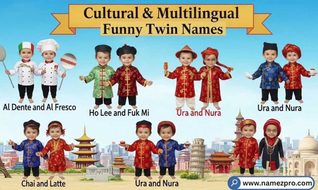 Cultural and multilingual funny twin names — hilarious global baby name pairs from different languages and traditions 2026
