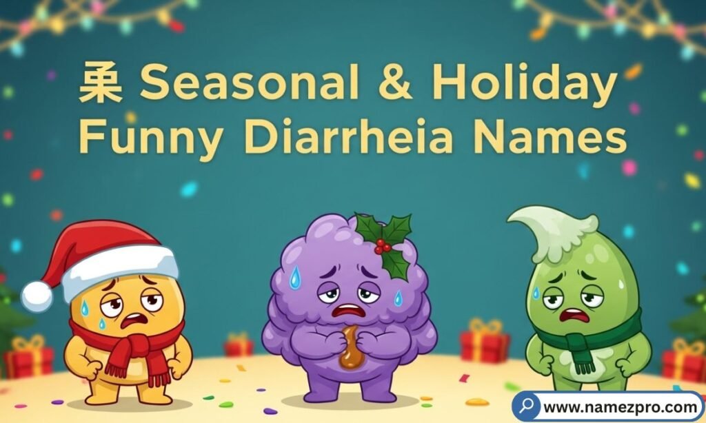 seasonal and holiday funny diarrhea names 2026 hilarious christmas thanksgiving group chat names
