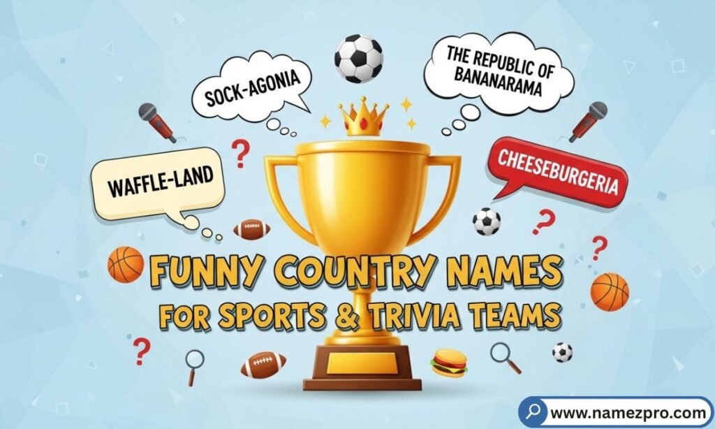 Funny country names for trivia night and fantasy sports leagues — clever pub quiz team name ideas 2026