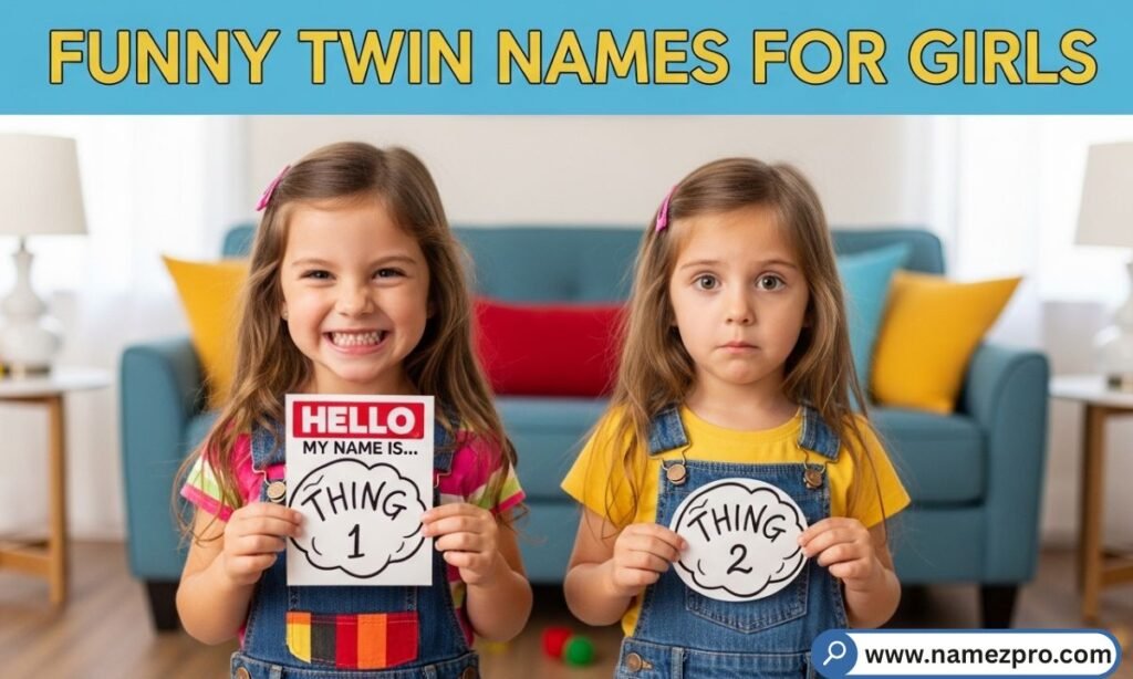 Funny twin names for girls — hilarious and cute matching girl twin baby name ideas for 2026
