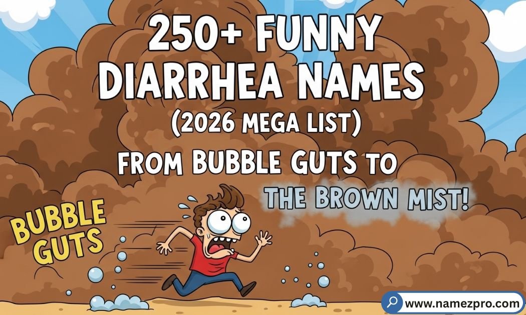 funny diarrhea names mega list 2026 with bubble guts and brown mist squad names