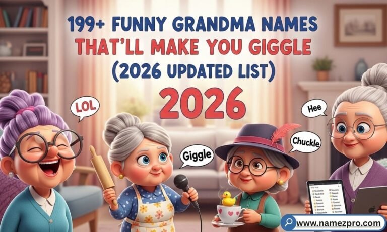 Funny grandma names list 2026 – hilarious, cute and unique grandma nicknames that will make you giggle.