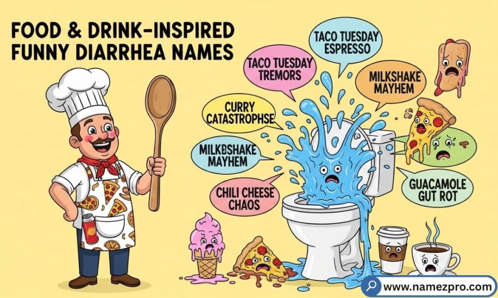 food and drink inspired funny diarrhea names 2026 hilarious spicy food squad nicknames
