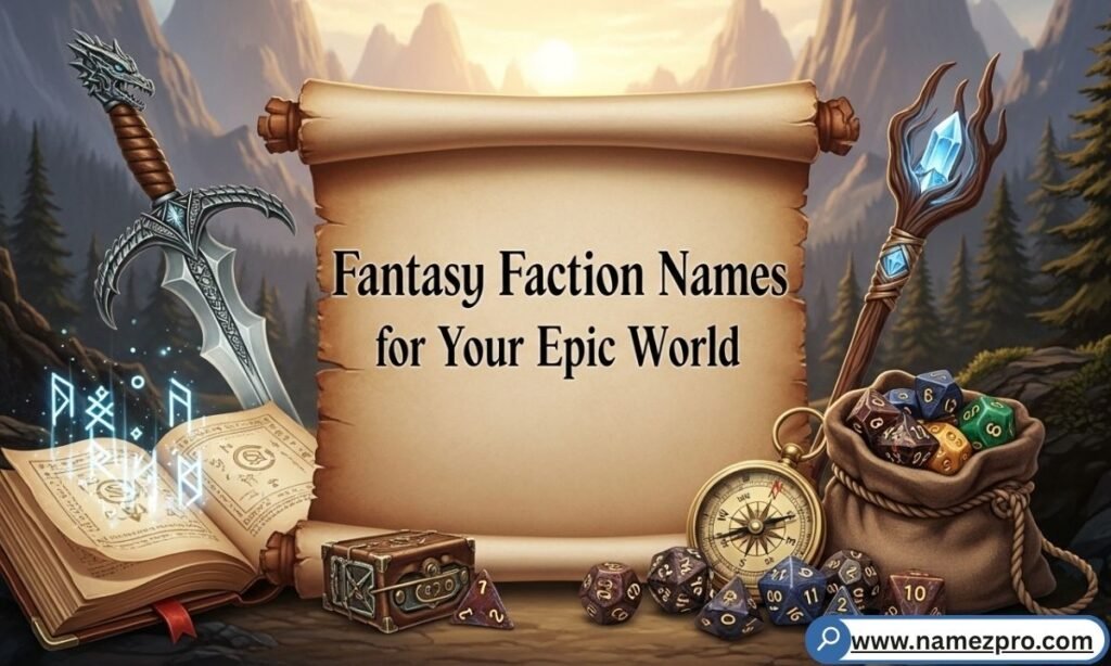 Best fantasy faction names for D&D, RPG worlds & epic storytelling  creative group names for 2026
