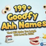 A vibrant collage of goofy ahh names on digital screens, highlighting funny gaming tags and absurd pet names for 2026.