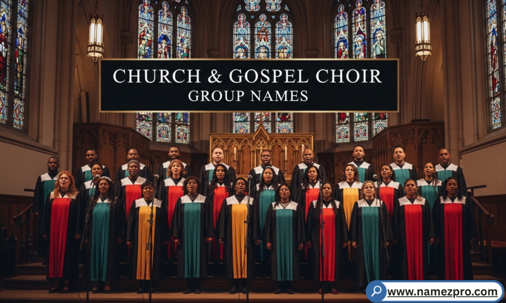 Church and gospel choir group names list 2026 with faithful, heavenly and spirit-filled choir name ideas for every congregation