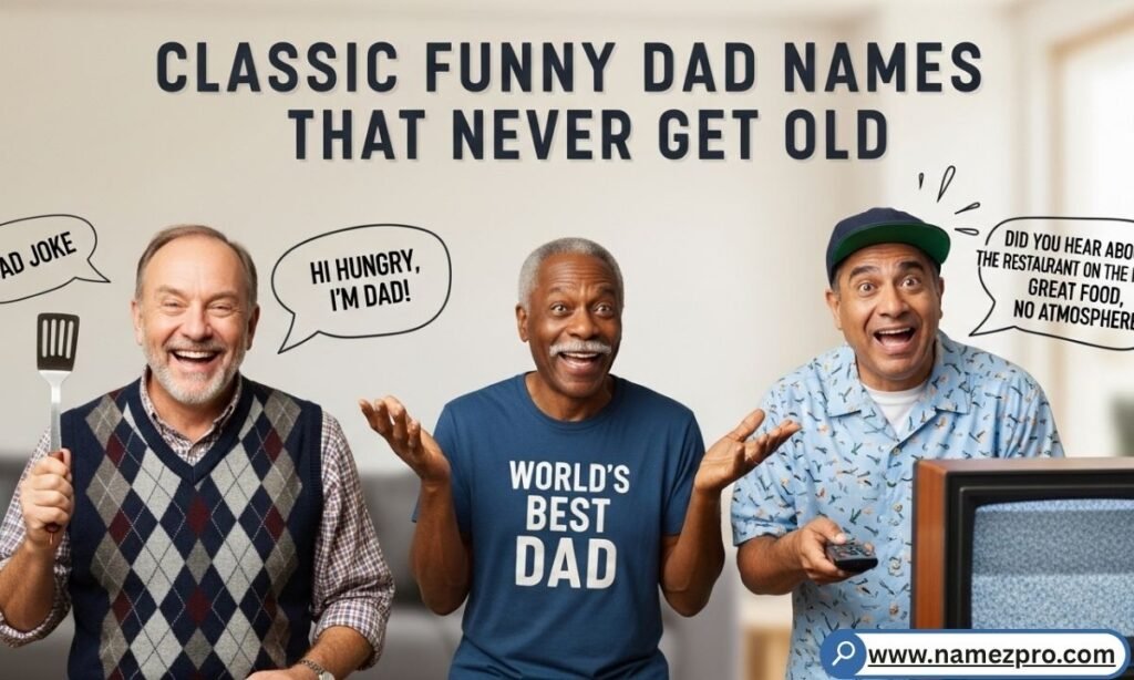 classic funny dad names like Papa Bear and Sir Naps A Lot