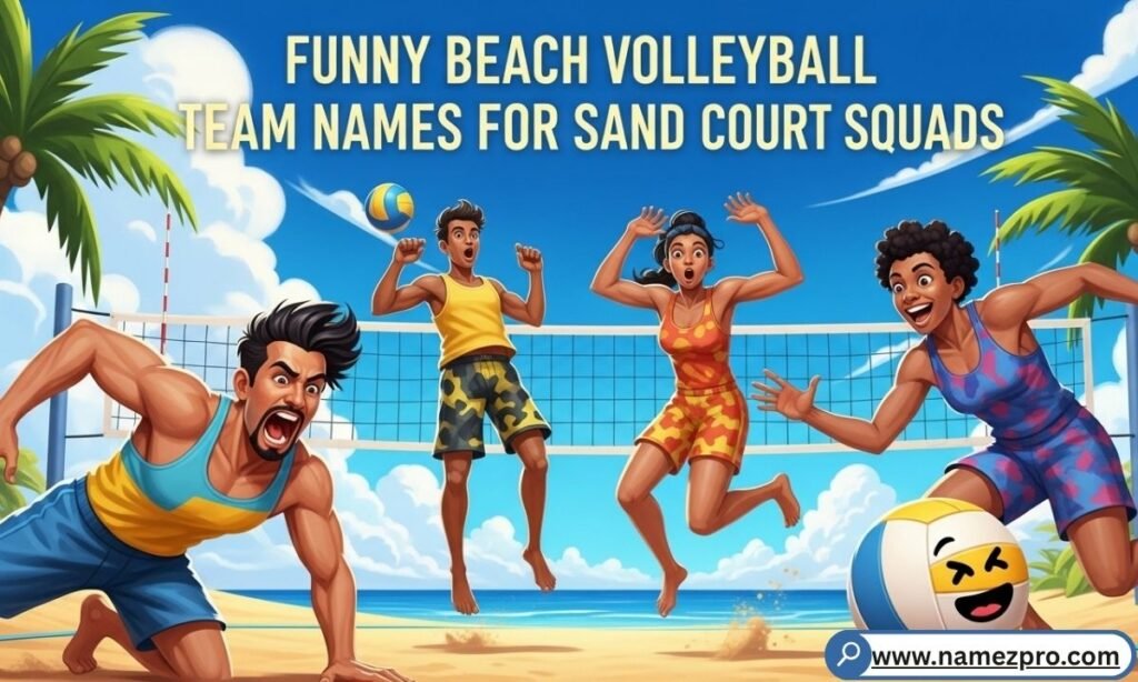 Players celebrating on a sunny sand volleyball court during a summer tournament
