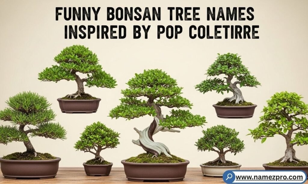 Pop culture funny bonsai tree names like Mini Groot and Yoda