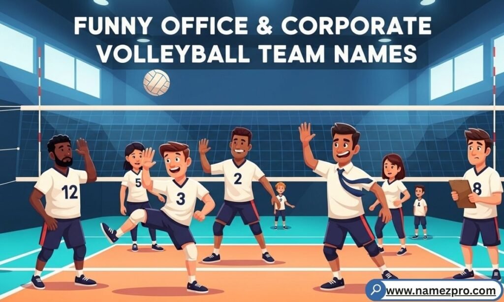 Funny office and corporate volleyball team names
for work leagues and company tournament squads 2026