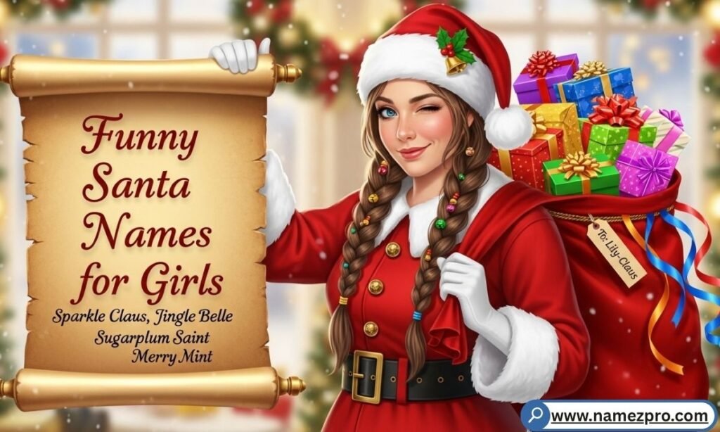 Funny Santa names for girls gender-neutral holiday nicknames 2026