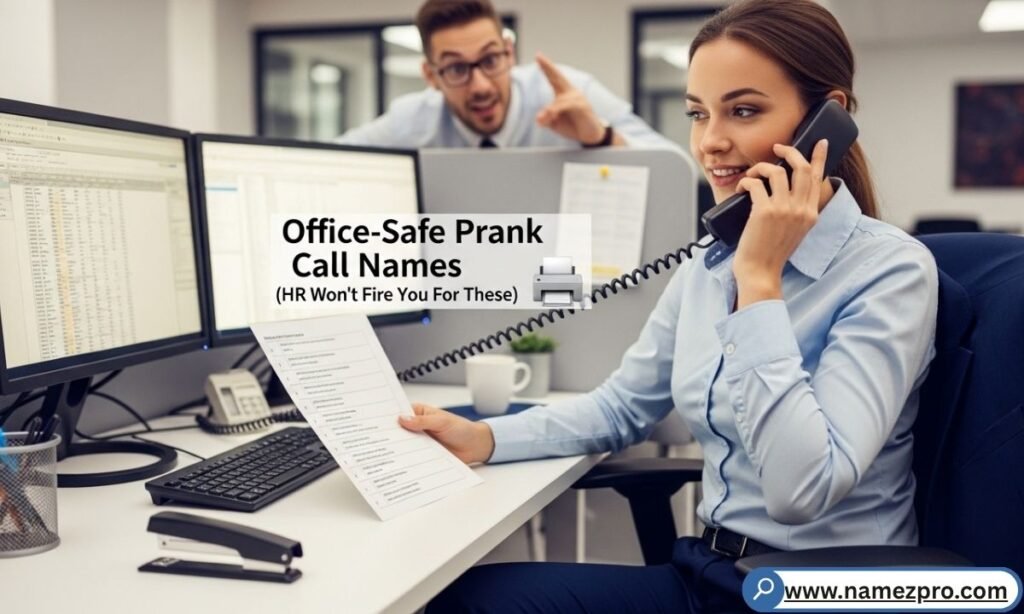 Professional workplace humor ideas featuring clever corporate puns like Paige Turner.