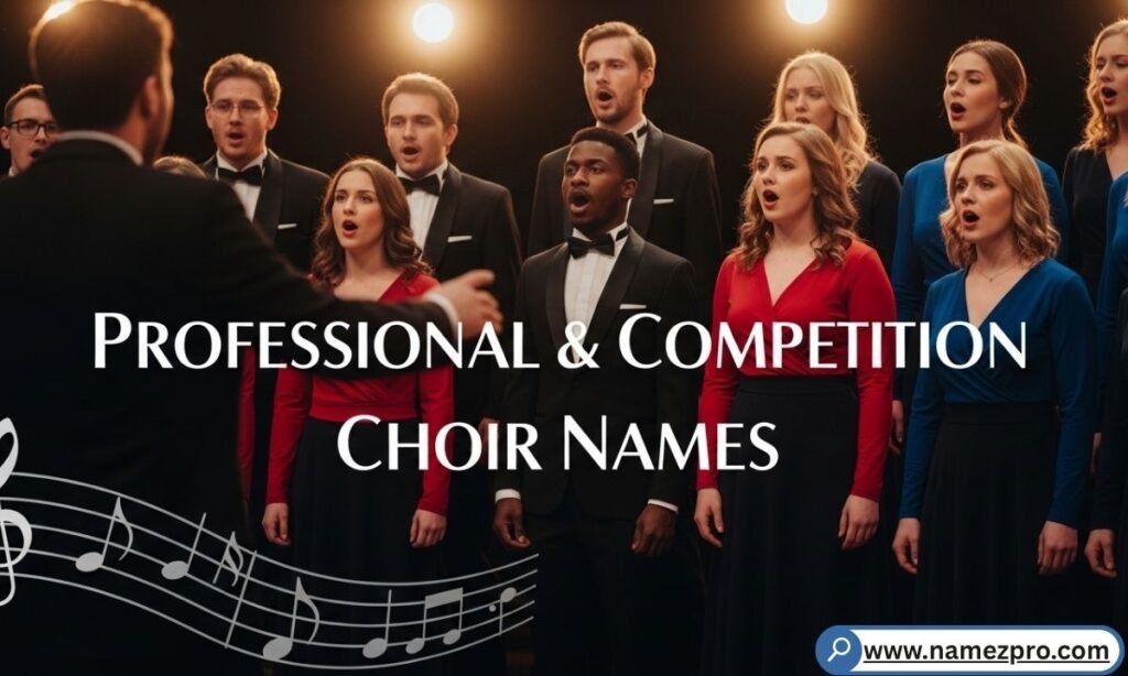 Professional and competition choir names list 2026 with powerful, elite and stage-ready choir name ideas for serious ensembles