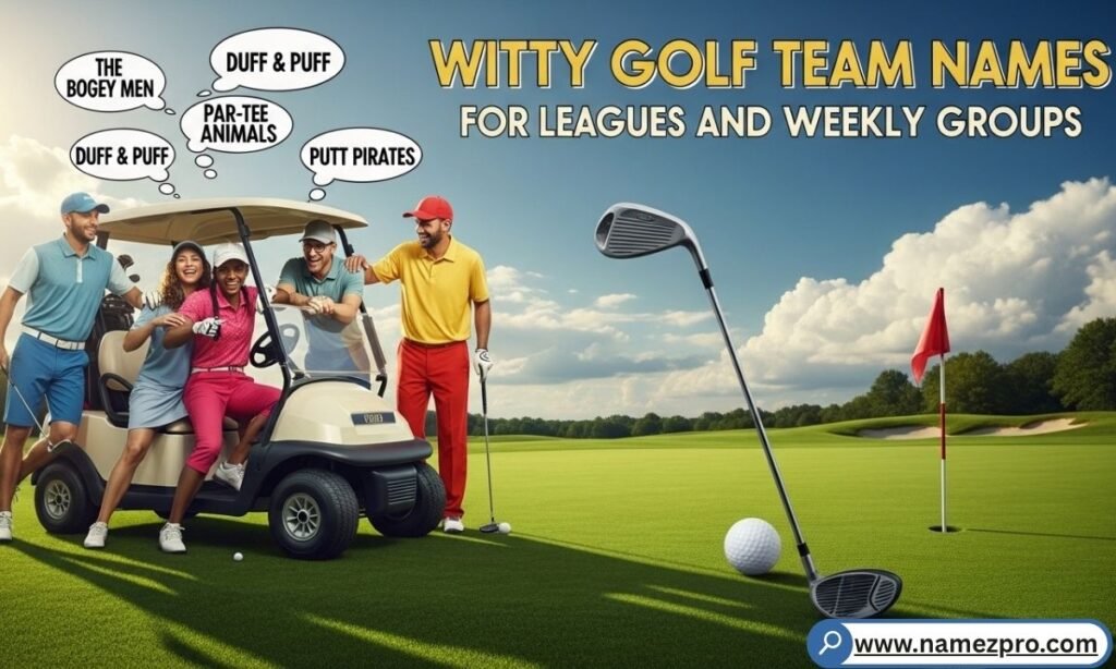 Witty golf league team names for weekly groups