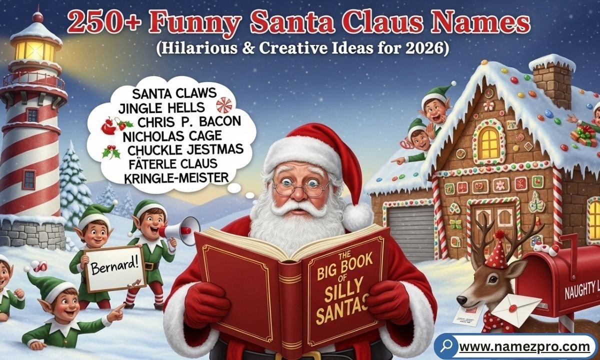 Funny Santa Claus names list with hilarious nicknames for 2026