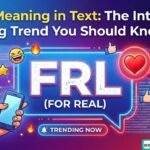 FRL meaning in text shown in a social media chat conversation with modern internet slang and texting abbreviations