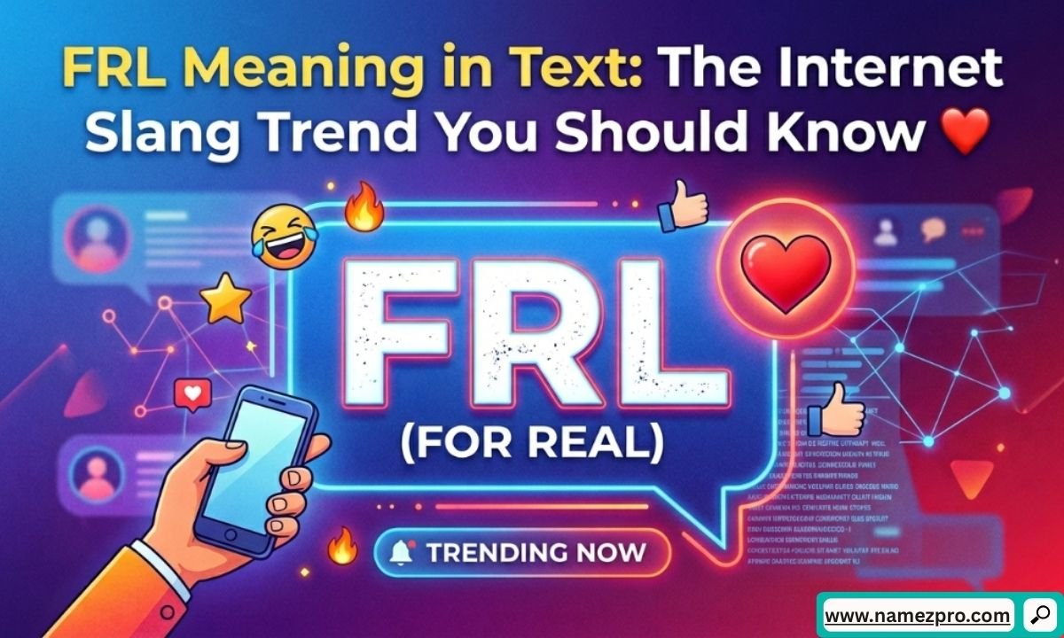 FRL meaning in text shown in a social media chat conversation with modern internet slang and texting abbreviations